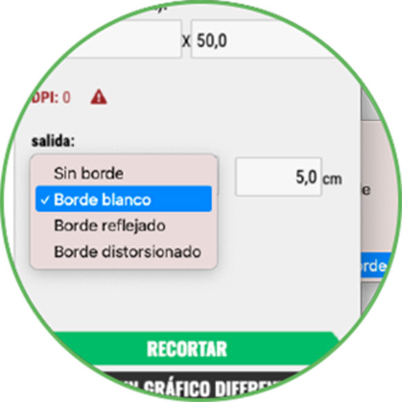 Konfiguriere einen Rahmen und seine Dicke