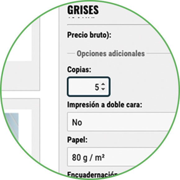 Wähle die Anzahl der Kopien der PDF-Datei, die gedruckt werden sollen