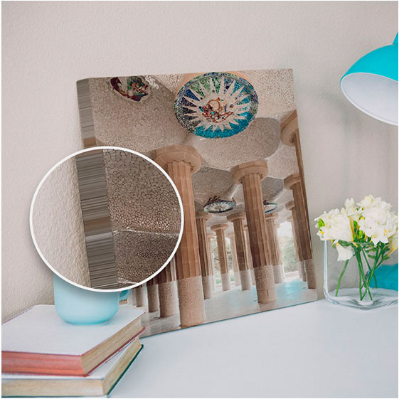 Leinwanddruck mit erweitertem und verzerrtem Rand